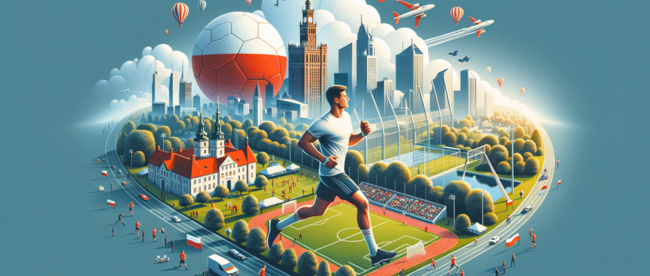 Sportowcy z Warmii i Mazur podczas zawodów w Olsztynie, ukazujący dynamikę sportu w regionie warmińsko-mazurskim.