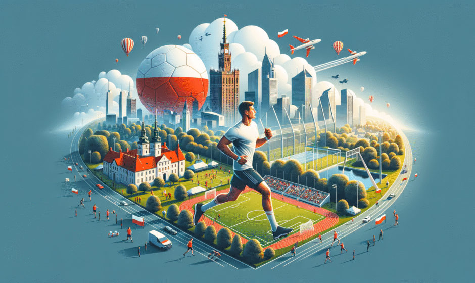 Sportowcy z Warmii i Mazur podczas zawodów w Olsztynie, ukazujący dynamikę sportu w regionie warmińsko-mazurskim.